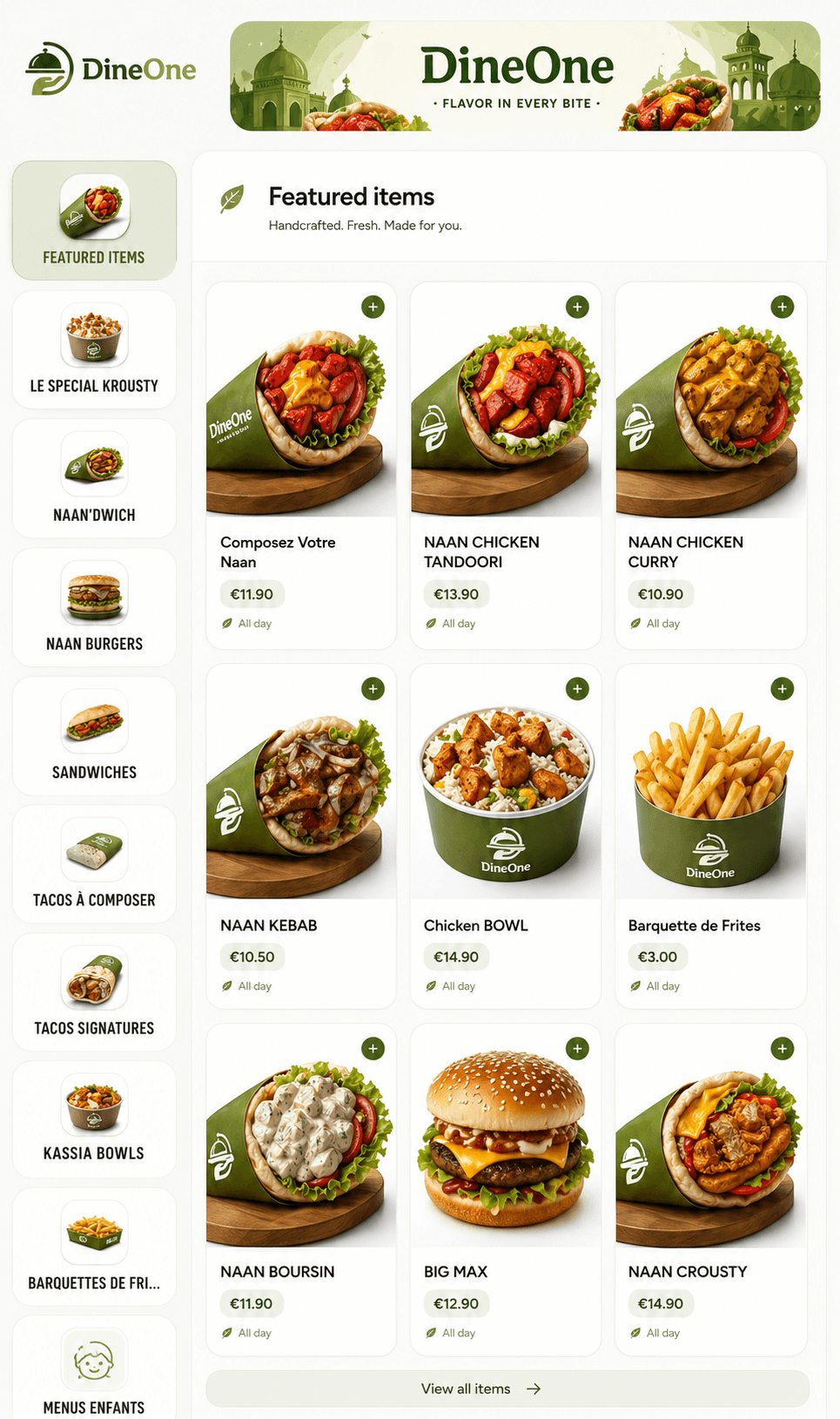 DineOne interface preview 3