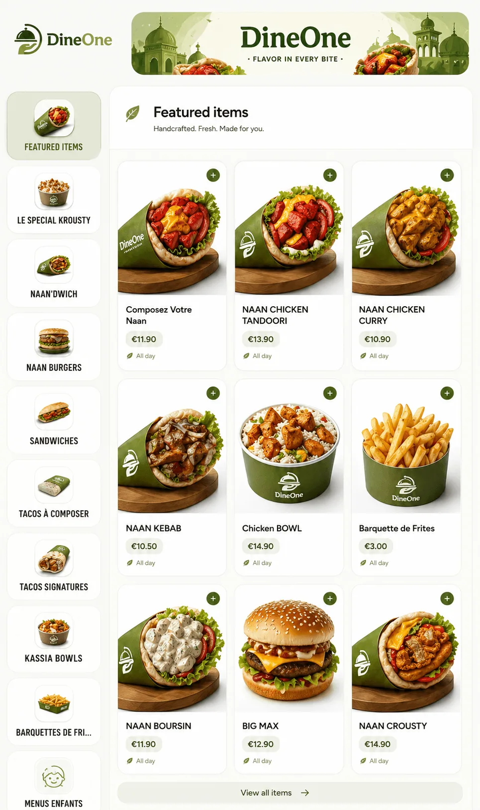 DineOne interface preview 3