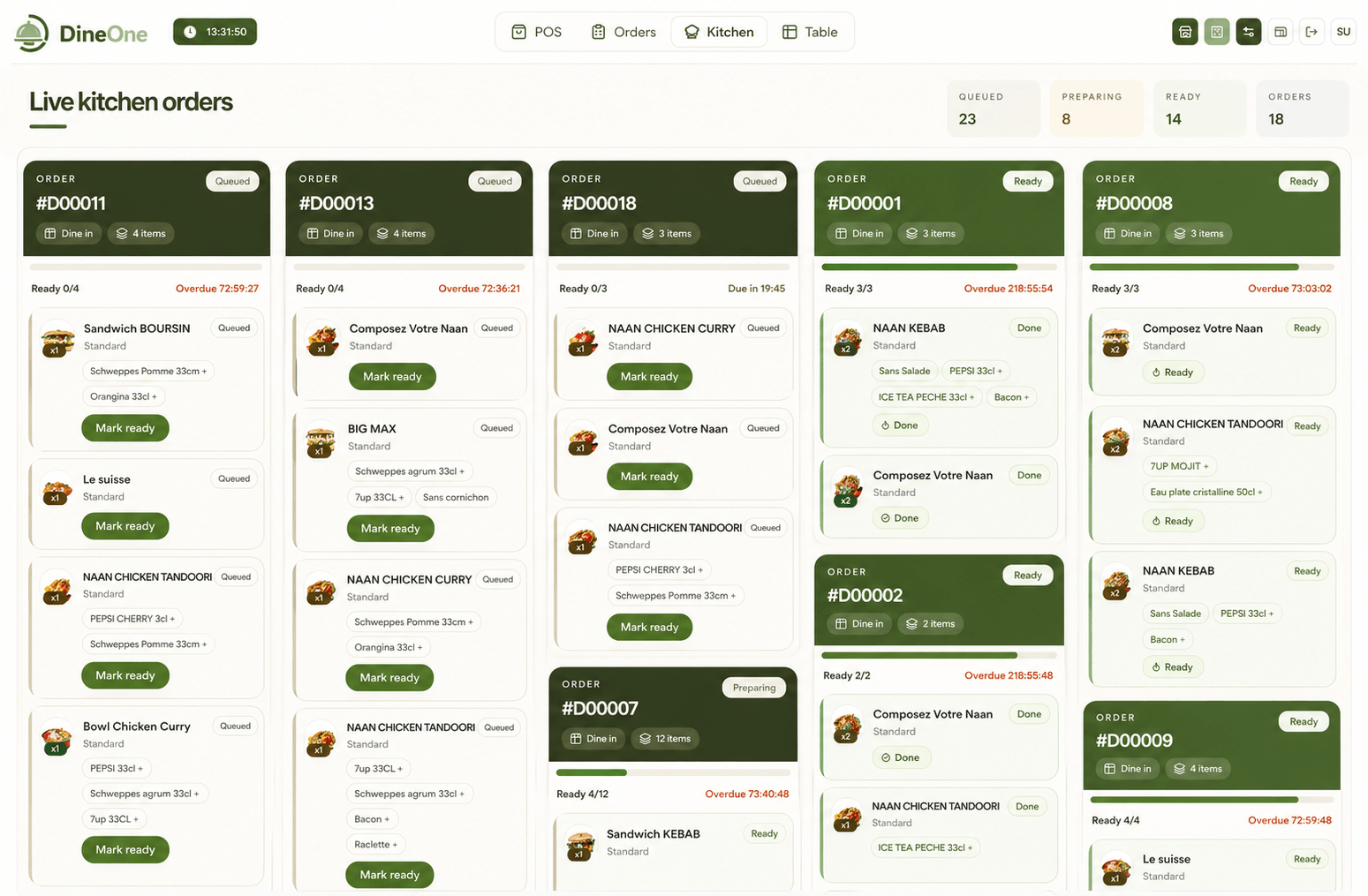 DineOne interface preview
