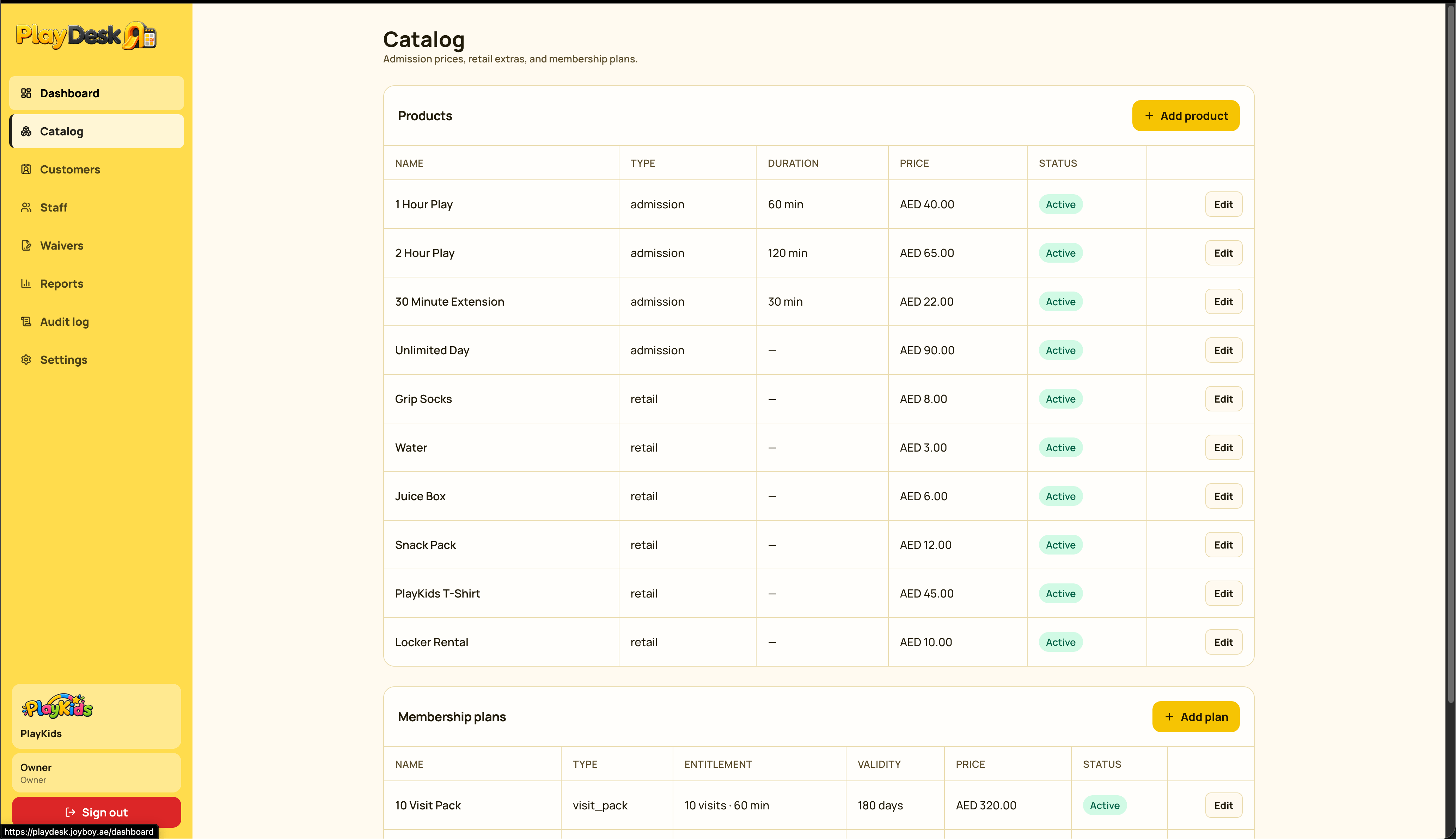 Playdesk interface preview 4